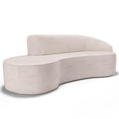 Imagem de Sofá Living  3 Lugares 260cm Braço Direito Mozart D06 Linho Cru - Mpoz