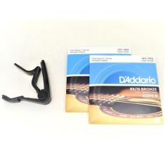 Imagem de Kit 2 Daddario Violão Ez910 0,11 + Capotraste - D'addario
