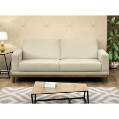 Imagem de Sofá Living 160cm 2 Lugares Kayrós D05 Suede Bege - Mpozenato