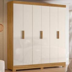 Imagem de Guarda Roupa 6 Portas 2 Gavetas Moval Valença Freijo/Off White