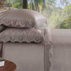 Imagem de Jogo de Cama King Altenburg Haus Cetim 600 Fios Aura Cinza