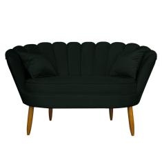 Imagem de Namoradeira Pétala 2 Lugares Decorativa Veludo Verde - Montanaris Decor