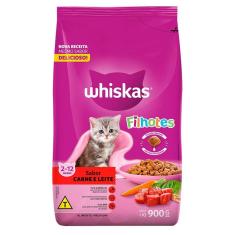 Imagem de Ração Whiskas Carne e Leite para Gatos Filhotes - 900 g