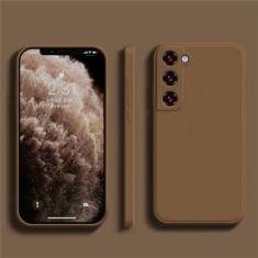 Imagem de Capa quadrada de silicone líquido para Samsung Galaxy S22 S21 Ultra S23 S20 S10 Plus FE A52 A53 A54 A73 A33 A72 A32 4G 5G Capa macia, marrom, para Galaxy A53 5G