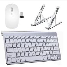 Imagem de Mouse e Teclado wireless Silencioso Ultra Fino e Suporte de Notebook -