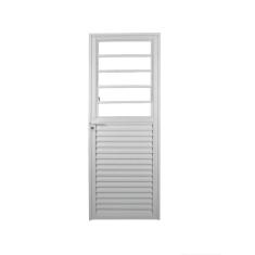 Imagem de Porta de Alumínio Basculante 210x80cm com Vidro Liso Soft Plus MGM Branco
