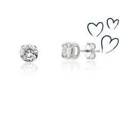 Imagem de Brinco Solitaire Revestido em Prata