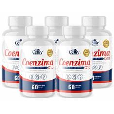 Imagem de Kit Com 5 - Coenzima Q10 100mg Por Porção 60 Cápsulas Celliv