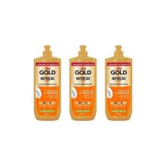 Imagem de Creme Para Pentear Niely Gold 500ml Nutriçao-Kit C/3Un