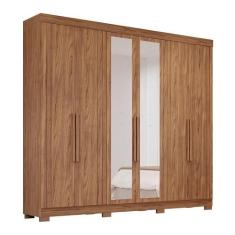 Imagem de Guarda Roupa Casal Com Espelho 100% Mdf 6 Portas 6 Gavetas Cecília Pan