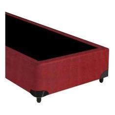 Imagem de Base Box Solteiro Suede Vermelho 78 X 188 X 40 - Bueno Sono Cama & Col