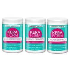 Imagem de Creme Para Pentear Keraform 1k Cachos Definidos ( 3 Potes) - SKAFE