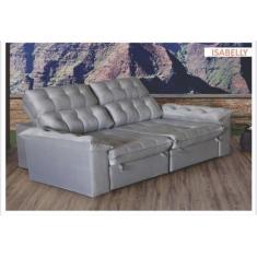 Imagem de Sofá Retrátil E Reclinável Isabelly 2,70M Suede Aveludado  - Estofados