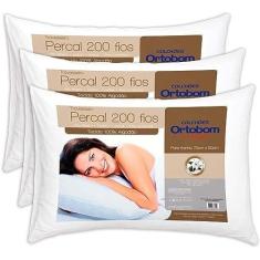 Imagem de Kit Travesseiro 03 Peças Percal com 200 Fios - Ortobom