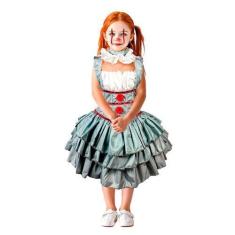 Imagem de Fantasia Palhaça Mau Infantil It a Coisa Feminina Halloween - Fantasia