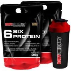 Imagem de Kit 2x Six Protein 2kg + Shaker - Bodybuilders