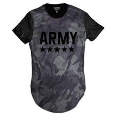 Imagem de Camiseta Longline Camuflada Army Exército Grafite