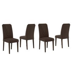 Imagem de Conjunto 4 Cadeiras Lima Imbuia/ Marrom - Móveis Arapongas