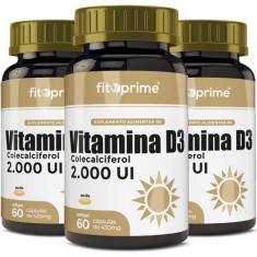 Imagem de Kit 3 Vitamina D3 2000Ui Colecalciferol 60 Cápsulas Fitoprim - Fitopri