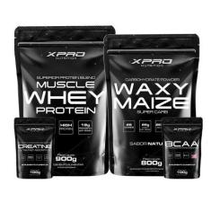 Imagem de Kit Whey Protein Muscle Whey 900G + Creatina 100G + Bcaa 100G + Waxy M
