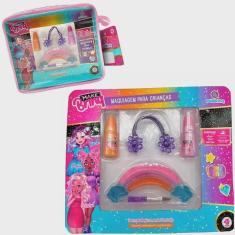 Imagem de Kit Maquiagem Infantil Makebrinq Polibrinq MK09 arco-iris