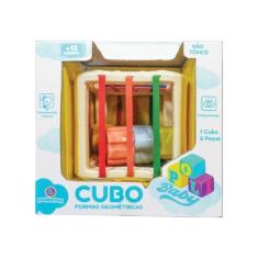 Imagem de Brinquedo Educativo Cubo Formas Geométricas Poli Baby - Polibrinq