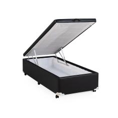 Imagem de Box Baú Castor Solteiro Preto 120X203x35cm