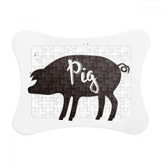 Imagem de Enfeite de quebra-cabeça de animal preto e branco para decoração de imagem