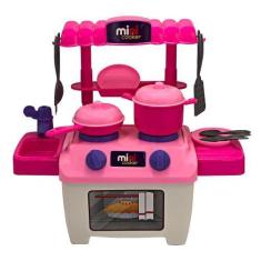 Imagem de Mini Fogão Brinquedo Com Acessórios, Pia E Mesa Removíveis - Bs Toys
