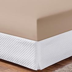 Imagem de Lençol Soft Avulso Queen 200 Fios Com Elástico Cáqui