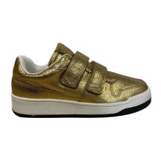 Imagem de Tênis Arezzo Slip On Dourado Tiras-Feminino