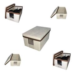 Imagem de Kit 5 Caixa Sapato Com Visor e Tampa Mini Praticidade Armazenamento Tênis Bota Chinelo