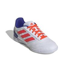 Imagem de adidas Tênis unissex infantil Super Sala 2 J (criança pequena), Branco/vermelho solar/azul lúcido, 17