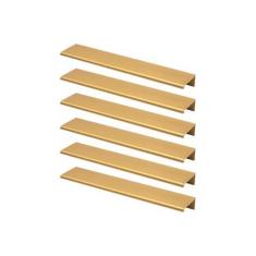 Imagem de Puxadores para Móveis Slim Alumínio 128mm Proteção Antiviral Conjunto de 6 (Ouro)