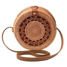 Imagem de XMLMRY Bolsa de praia de palha de verão bolsa de palha de tecido de palha cesta transversal bolsa de palha de ombro bolsa de praia para mulheres, Dourado, X-Large