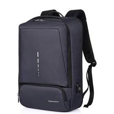 Imagem de Durável moda mochila lazer bolsa de computador bolsa de viagem para homens e mulheres com interface de carregamento USB, adequada para negócios/trabalho/estudo ao ar livre