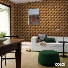 Imagem de Papel De Parede Adesivo Lavável Toras 3D 12M