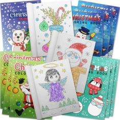 Imagem de Livros Para Colorir Artcreativity Christmas Kids, Pacote De 20