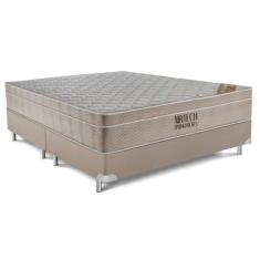 Imagem de Cama Box Casal Airtech Pocket 158x72x198 Bege/Marrom ORTOBOM