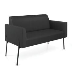 Imagem de Sofá Namoradeira 2 Lugares Pé de Ferro Preto Marisa Corino Preto D03 - D`Rossi