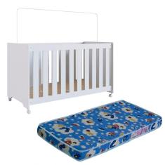 Imagem de Berço Com Colchao E Rodizios La012 Branco Comm Branco