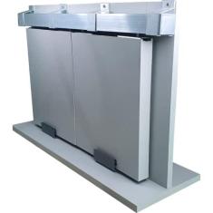 Imagem de Kit Trilho Correr 4,00m 35x35 Alumínio Natural p/Duas Portas 100cm