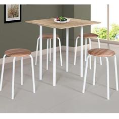 Imagem de Conjunto de Mesa Dobrável Bp com 4 Banquetas Espuma D12 Expert Ciplafe Branco/capuccino