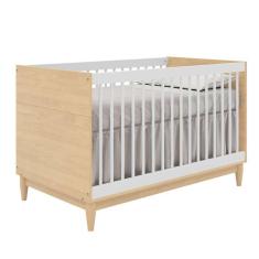 Imagem de Berço Mini Cama Tomi - Carvalho Malva com Branco