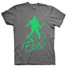 Imagem de Camiseta Elvis Presley Chumbo e Verde em Silk 100% Algodão