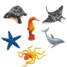 Imagem de Kit 12 Animais Marinhos De Brinquedo 0891 - Shiny Toys - Shinyt