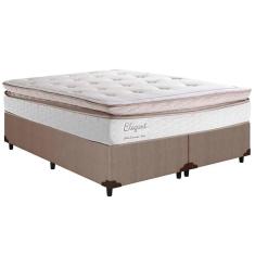 Imagem de Cama Box King: Colchão Molas Ensacadas Herval Masterpocket Elegant + Base Crc Courano Clean(193X203)