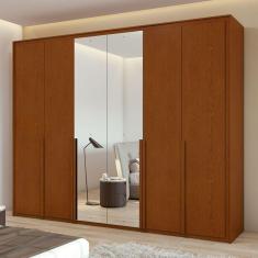 Imagem de Guarda-Roupa Casal Imperatore 6 Portas com Espelho 100% Mdf Frassino - Móveis Lopas