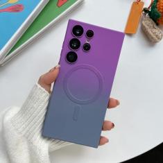 Imagem de Capa protetora de lente de câmera gradiente para samsung s22 s23 s21 plus ultra silicone capa protetora de telefone, roxo cinza, para s23