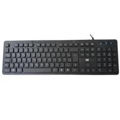 Imagem de Teclado Silence Soft Plug Play Fio Slim Chocolate USB TC144 - Multilas